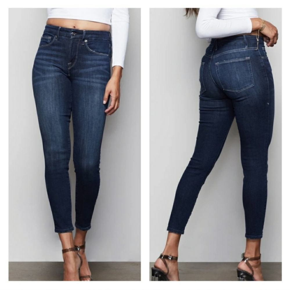 GOOD AMERICAN Good Legs Crop Blue 260